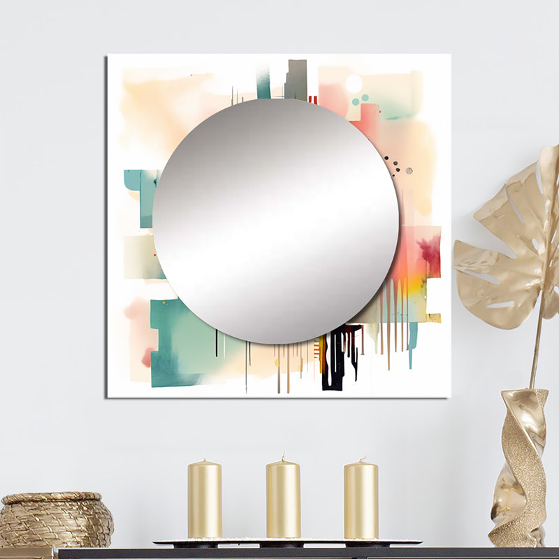 Eshleman - miroir mural géométrique moderne pour salle de bain, 23 po x 23 po