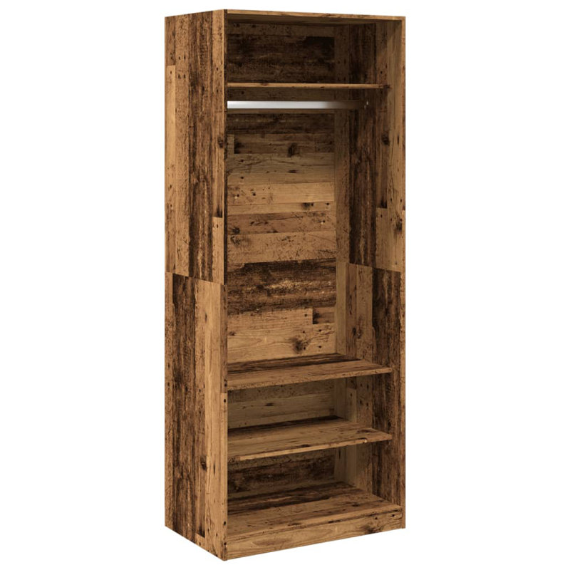 Sahrish Manufactured Wood Wardrobe, 80 x 50 x 200 cm, Old Wood
