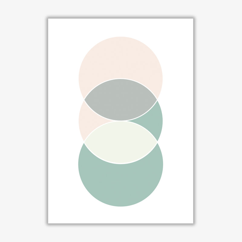 Abstract Circles - Print, No Frame, 30 cm H x 21 cm W x 1 cm D