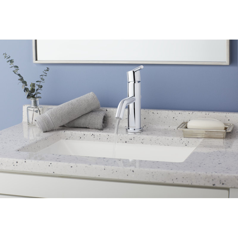 Parma Single Hole Bathroom Faucet with Drain Assembly, Chrome