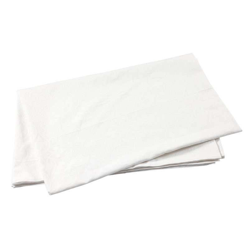 Damask Tablecloth, White