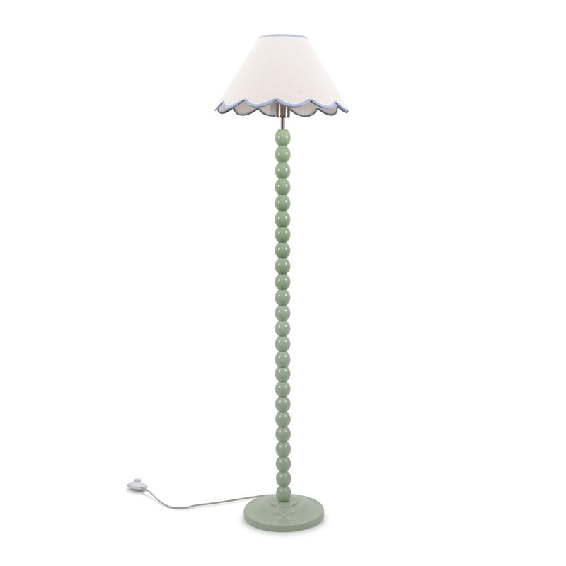 Bobbles 144cm Traditional Floor Lamp, White/Blue, Green