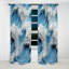 Panneau de rideau côtier, décor occultant de vagues bleues et blanches - collage de vagues blanches et bleues-70665310