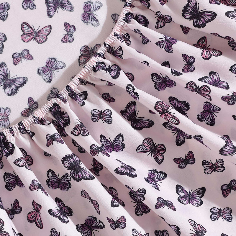 Ensemble de draps Betsey Johnson Butterfly Delight, Ensemble de draps pour taille de lit grand avec qu