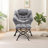 Modern Soft And Comfortable Accent Chair With Ottoman, Armrests And Side Pocket For Small Spaces-535178625