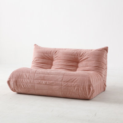 Abbie Boneless 51.5'' Loveseat Sofa Lazy Sofa Bean Bag Sofa Compression Floor Chair for Living Room, Bedroom