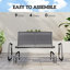 Outdoor Abadie Rocking Metal Bench-112146734