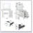Adjustable White Dressing Table With 5 Drawers And Multi-Light LED Mirror For Organized Storage And Perfect Illumination