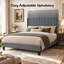 Upholstered Fabric Bed Frame-709784395-709784399