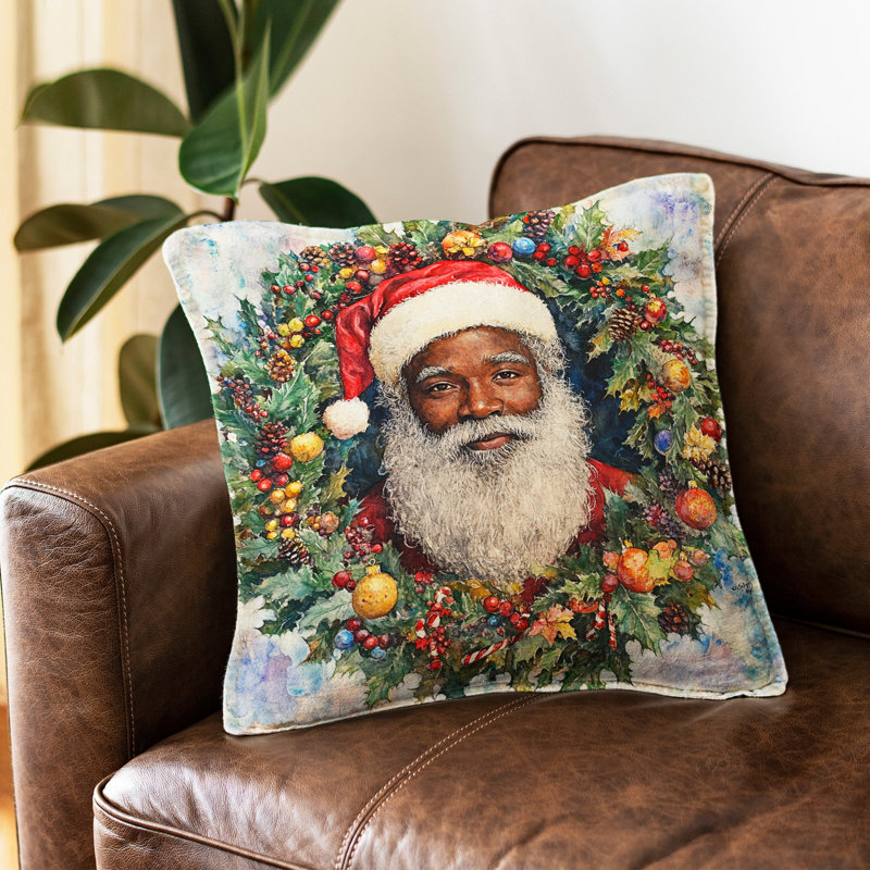 Black Santa 2, 18"H x 18"W