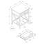 Table d'appoint, table de bout, table d'appoint, 2 niveaux, chambre à coucher, table de chevet, lampe, tiroir de rangement, placage, transitionnel-933939240