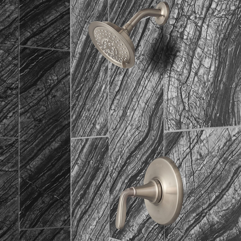 Brushed Nickel Wall Mounted Dual Function Shower Faucet