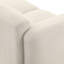 Creger Modern 61 po Causeuse blanche avec accoudoirs arrondis