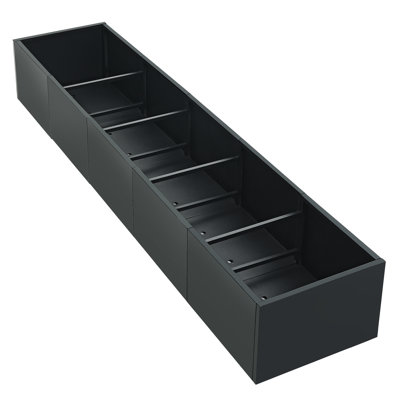 Extra Long Metal Planter Box with Drainage Holes, 68"X18"X12" Commercial & Home Outdoor Raised Garden Bed, Heavy Duty Steel Rectangular Planter, Snap-on Assembly
