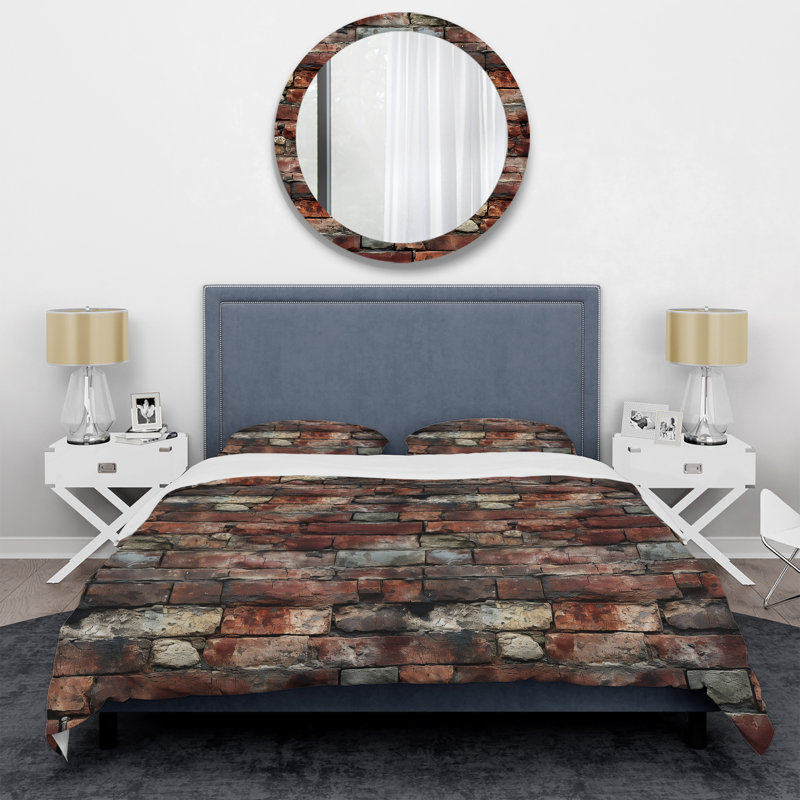 Urban Retreat I - Ensemble de housse de couette en brique - Polyester en microfibre