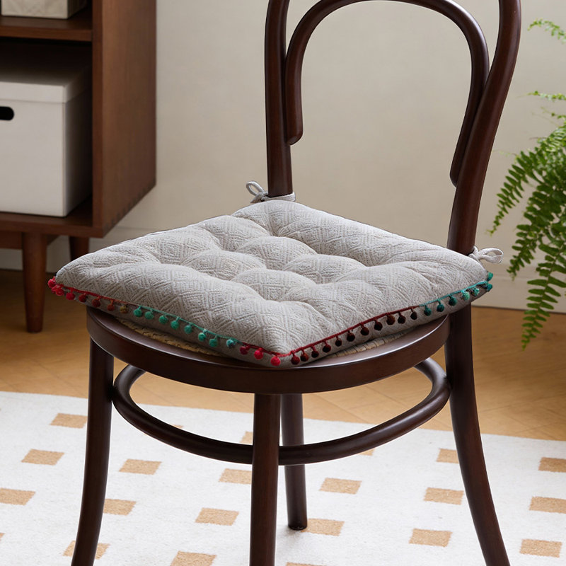 Square Dining Chair Cushion, Grey