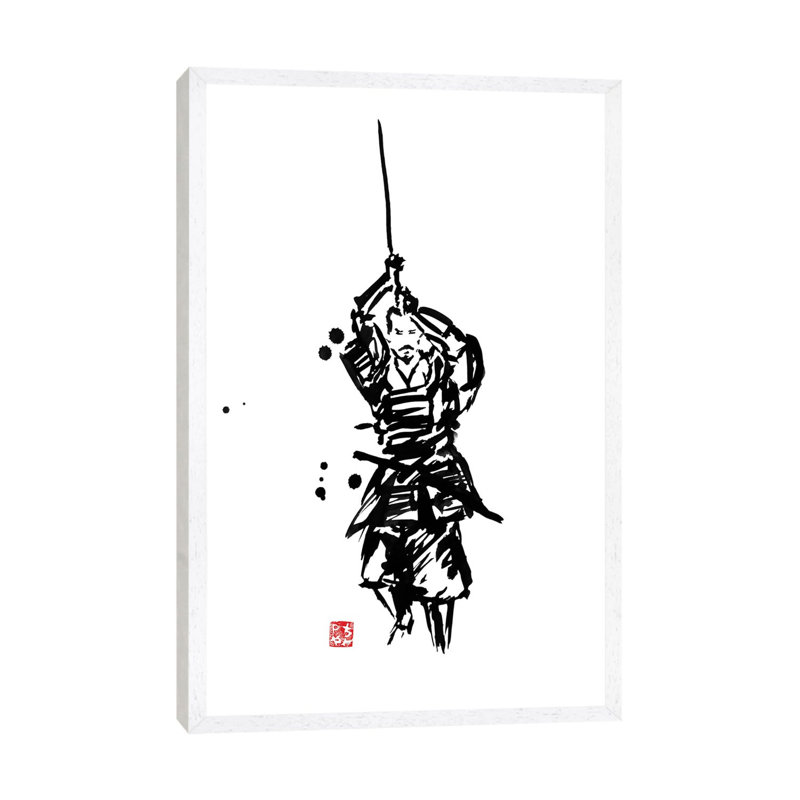 En Garde by Péchane - Print on Canvas, White Framed, 66.04 cm H x 45.72 cm W