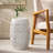 Lace Cut Metal Barrel Shape Accent Table-1752346325
