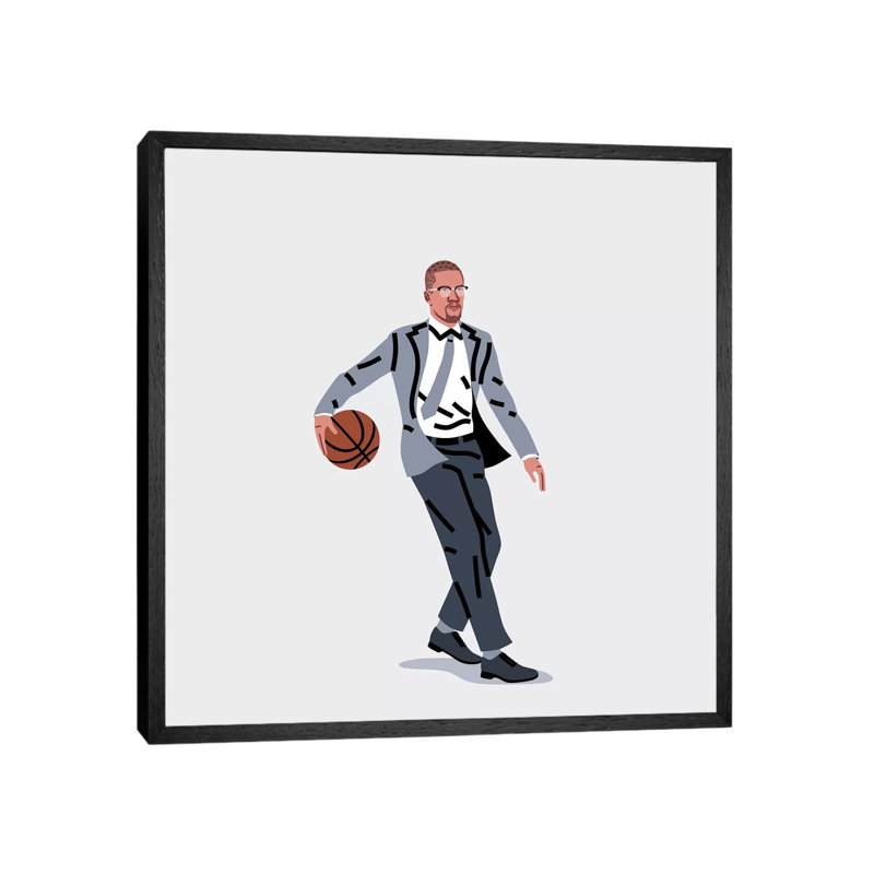 Balling Malcolm by Elad Shagrir - Print on Canvas, Black Framed, 93.98 cm H x 93.98 cm W