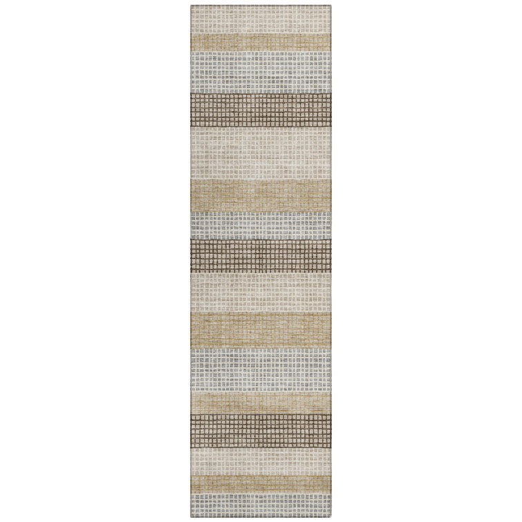 Machine Washable Indoor/Outdoor Xhevrie Beige Rug