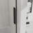 60" W X 72" H Sliding Shower Door, Frameless Sleek Glass Shower Door, 1/4" (6Mm) Thick Tempered Clear Glass With Easy-Clean Coating, Stainless Steel Hardware, Matte Black-124898864