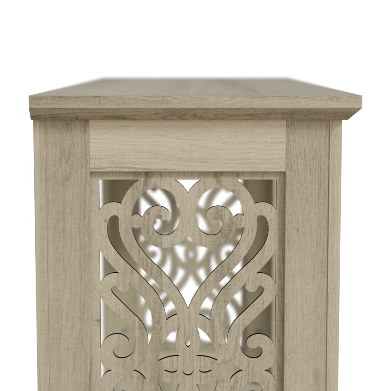 Inniss Transitional Console Table And Tv Stand 2 Piece Set, Oslo Oak, Oslo Oak