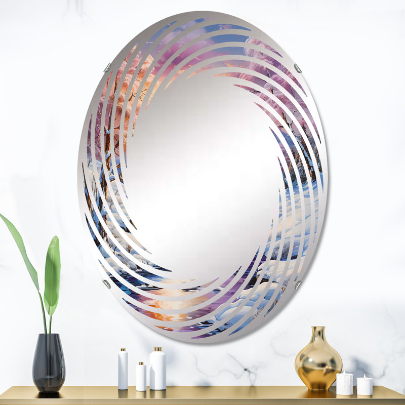 Miroir mural spirale Winter River, L 24 po x H 36 po