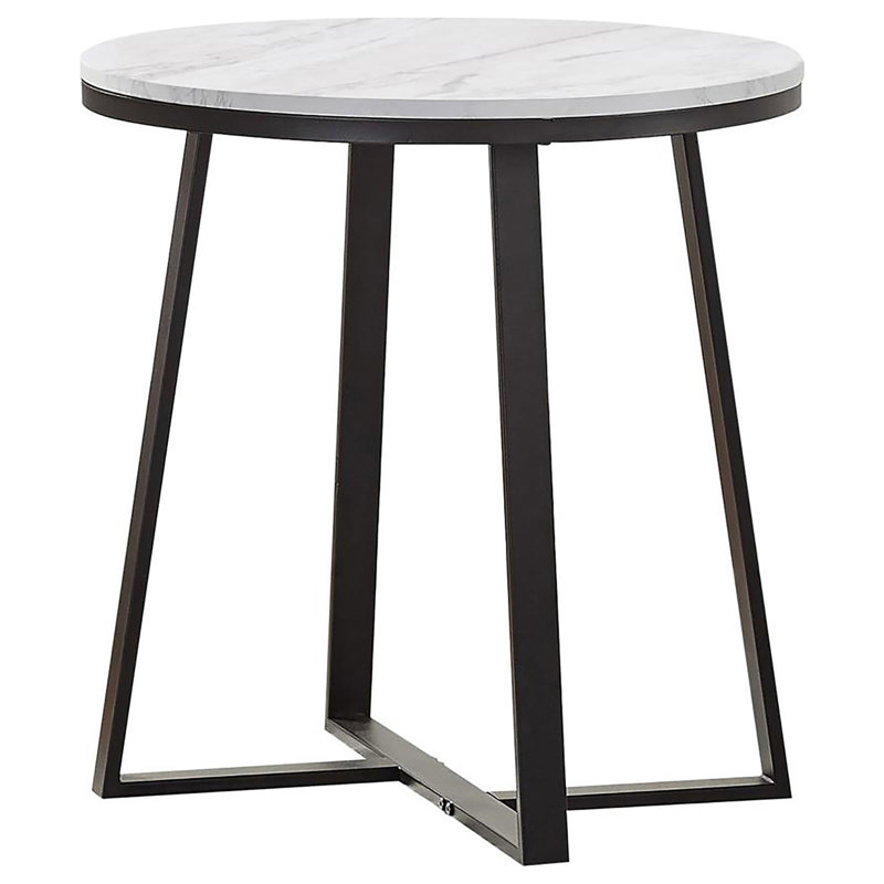 Table de bout en faux marbre et mat