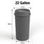 Poubelle commerciale en plastique 22 gallons avec couvercle-129987410
