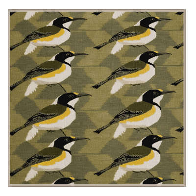 Washable Great Tit Birds Area Rug