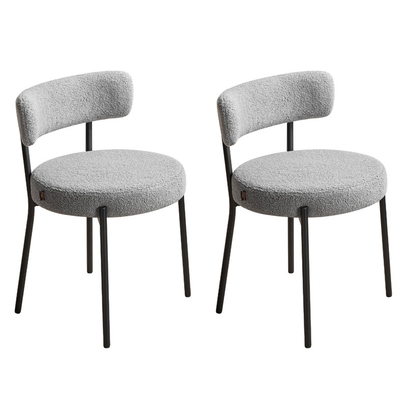 Chaise de salle à manger rembourrée Sherpa, Gris