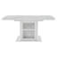 Table de salle à manger extensible 47,24 "à 63" moderne avec plateau en marbre, base d'armoire de rangement avec pieds en métal-475021493