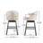 360 Degree Swivel Bar Stool With Stunning Nailhead Trim, Set Of 2