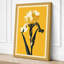 Iris in Gold Botanical - Wrapped Canvas-829820042-829820043
