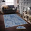 Tapis bleu / blanc en polyester touffeté à la machine Olinda-2005947445