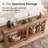 Solid Wood Console Table For Entryway, 70.9" Farmhouse Sofa Table Behind Couch With Storage Shelves For Living Room, Foyer, Hallway