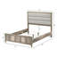 1pièce lit grand contemporain tapissier tête de lit capitonné Channel-882659603