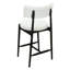 Tabouret de comptoir Mid-Century moderne (ensemble de 2) noir et beige-1058353905