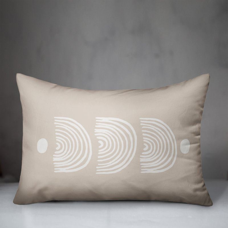 Housse de coussin rectangulaire demi-cercle et insert