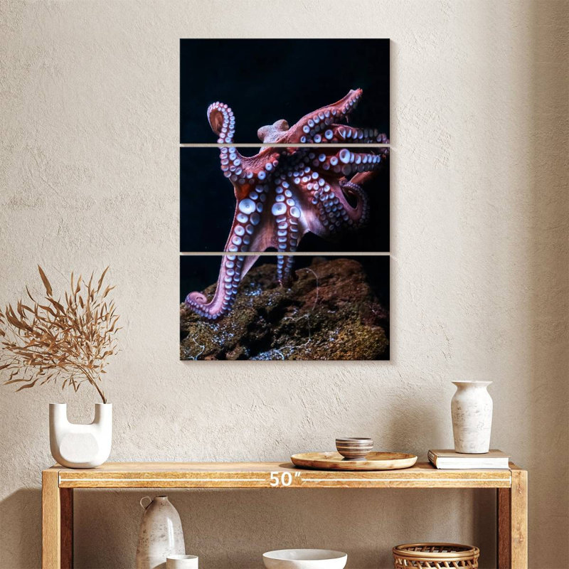 Brampt Dancing Purple Octopus, 38" H x 24" W
