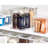 iDesign Crisp Divided Organizer Bin with Handles, 8" x 8" x 12", Clear/Matte White