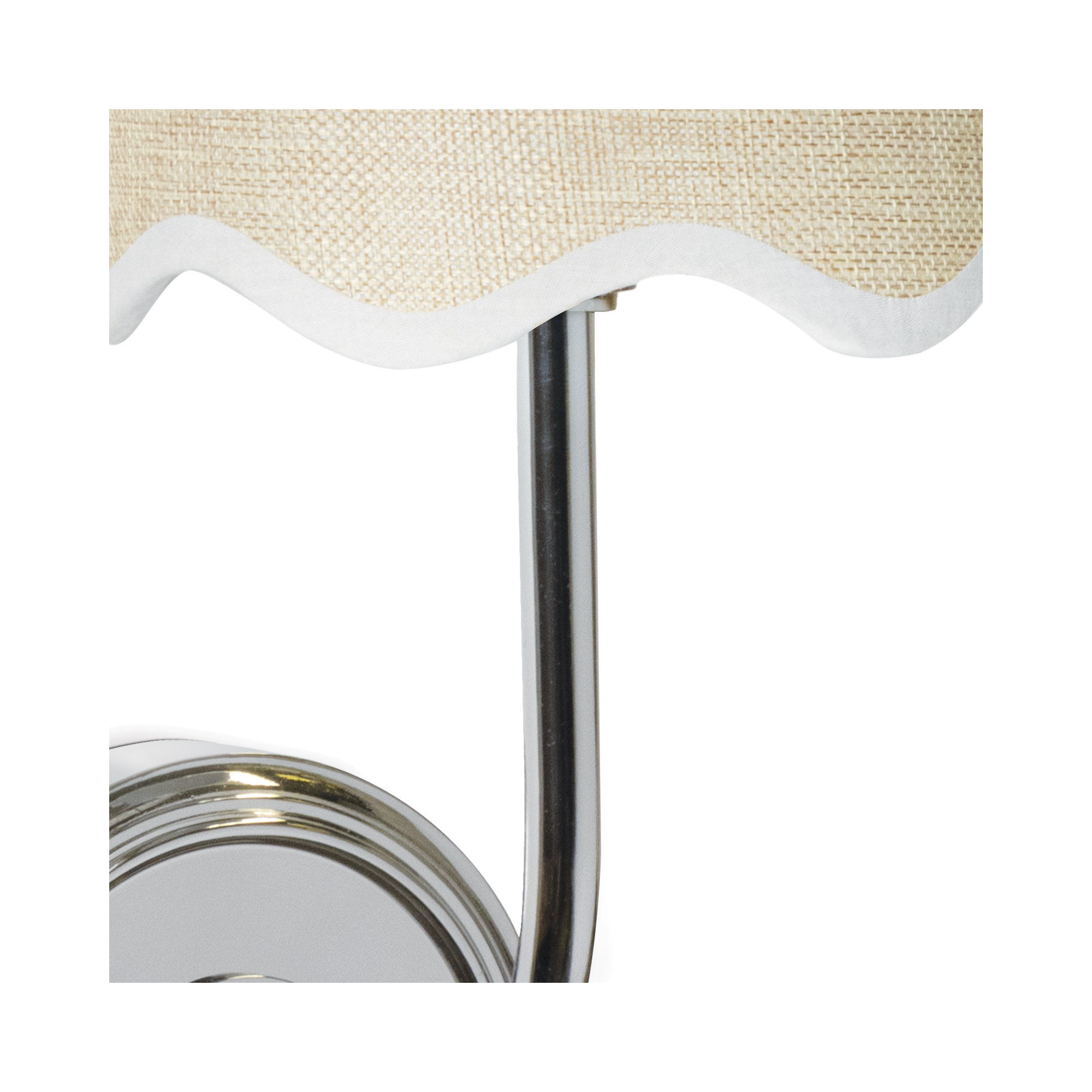 Ariel Single Light Dimmable Armed Sconce, Polished Nickel
