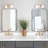 Black Rectangular Metal Framed Wall Mirror