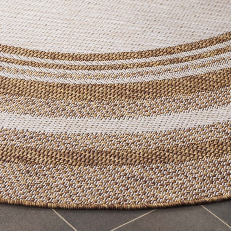 Tapis d'intérieur / extérieur Aliezah Performance, Rond 6 pi 7 po