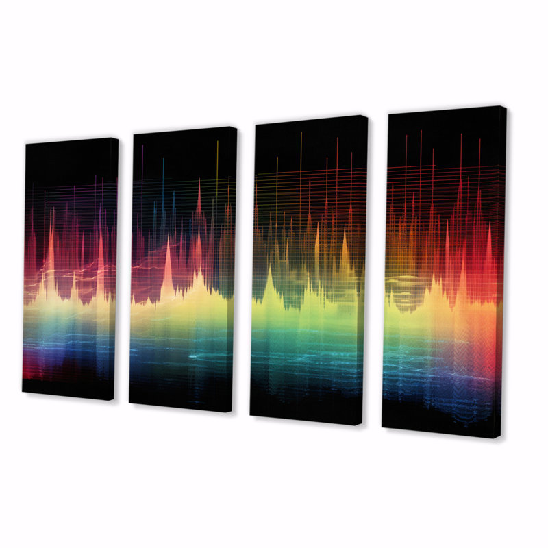 Sounds of the Waves, impression sur toile 4 pièces