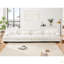 Canapé modulaire 4 places à assise profonde et canapé modulaire, canapé en chenille Canapé rembourré confortable pour salon, appartement, studio, bureau, chenille-1323884289