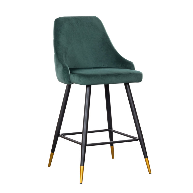 Tabouret de comptoir rembourré 26 po Alberta (ensemble de 2), Vert