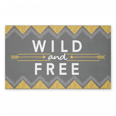 Tapis d'extérieur à imprimé désert Wild Boho, par Alison Tauber, 18 po x 30 po