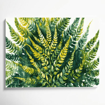 "Botanical Tree Fern Green", art mural sur toile