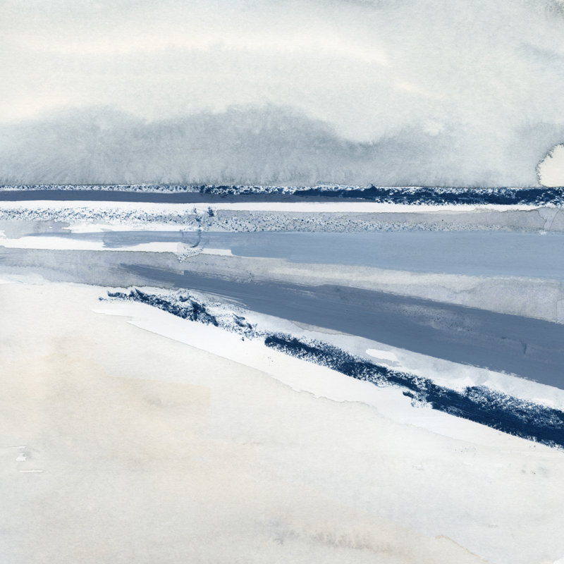 Beach Stripes I by Victoria Barnes - Wrapped Canvas Painting, 51cm H x 51cm W